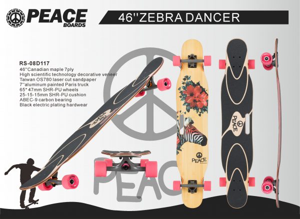 PEACE-BOARDS 46″ ZEBRA DANCER